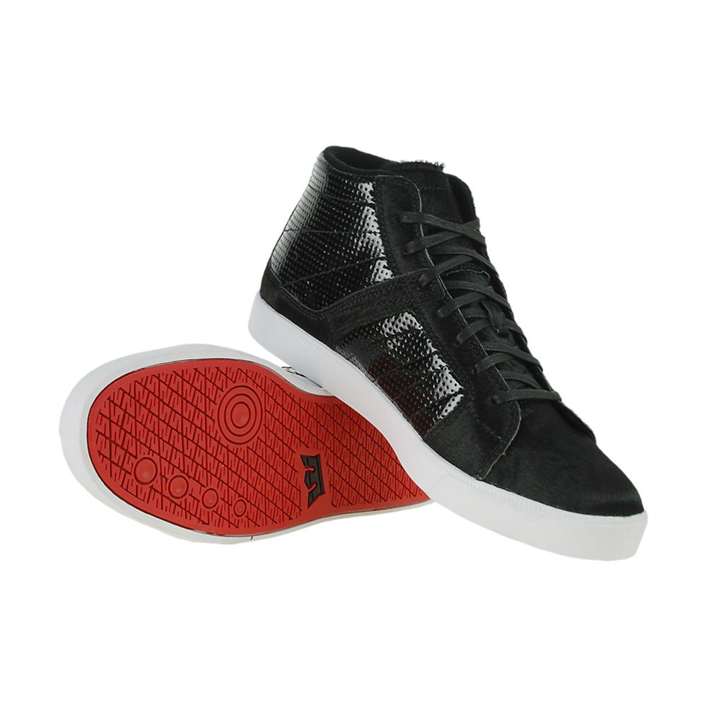 Chaussures de Skate Supra Indy NS Noir Black Pony Fur Homme | LNN-01798165